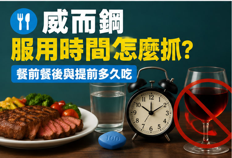 威而鋼服用時間怎麼抓？餐前餐後與提前多久吃